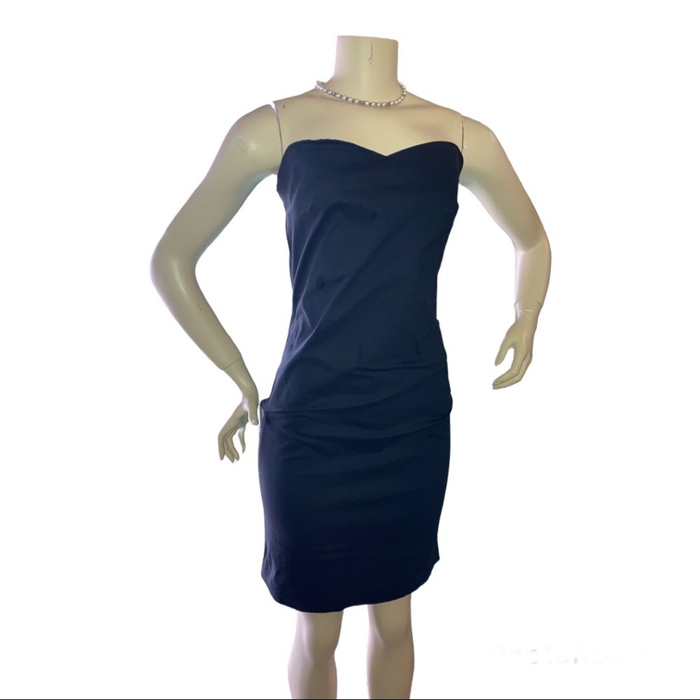 Emporio Armani Little Black Strapless Dress Sz EU46 Small Perfect for Valentines
